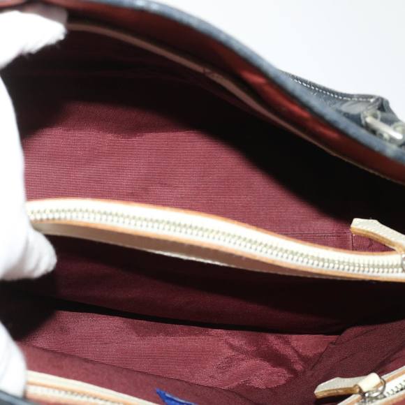 BURBERRY Nova Check Blue Label Tote Bag Nylon Black Auth ep1077 - Picture 11 of 16